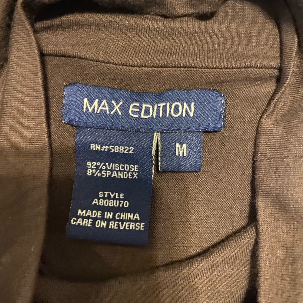 Max Edition Brown Turtleneck Size Medium - image 4